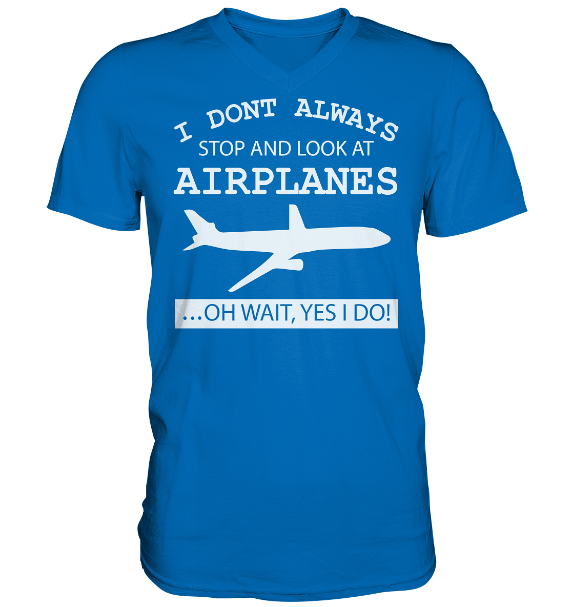 LOOK AT AIRPLANES - Mens V-Neck Shirt