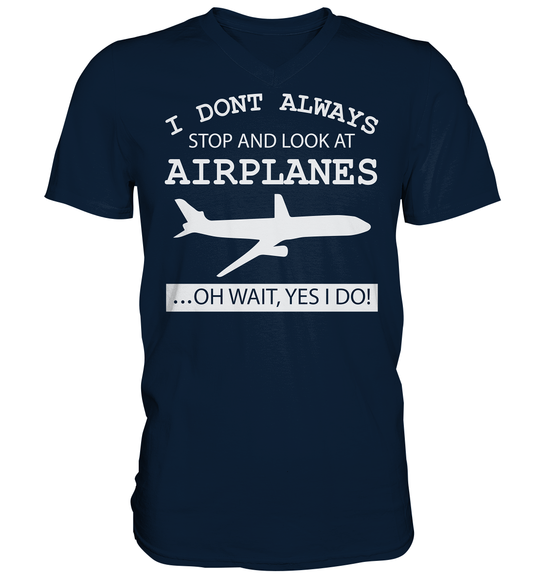 LOOK AT AIRPLANES - Mens V-Neck Shirt