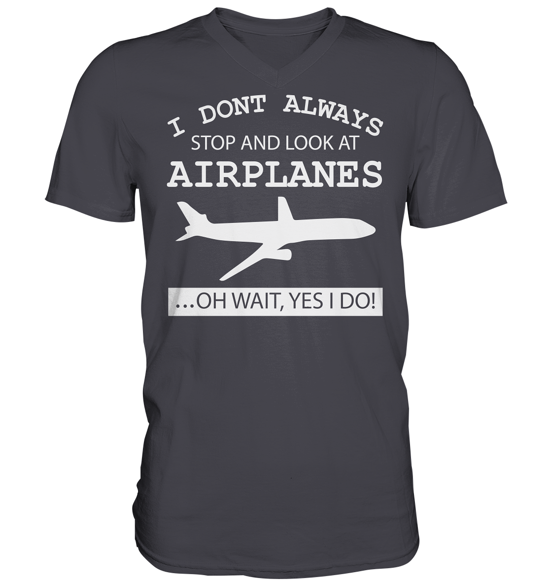 LOOK AT AIRPLANES - Mens V-Neck Shirt