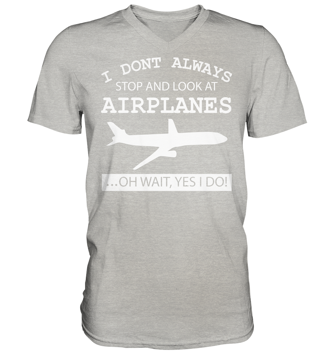 LOOK AT AIRPLANES - Mens V-Neck Shirt