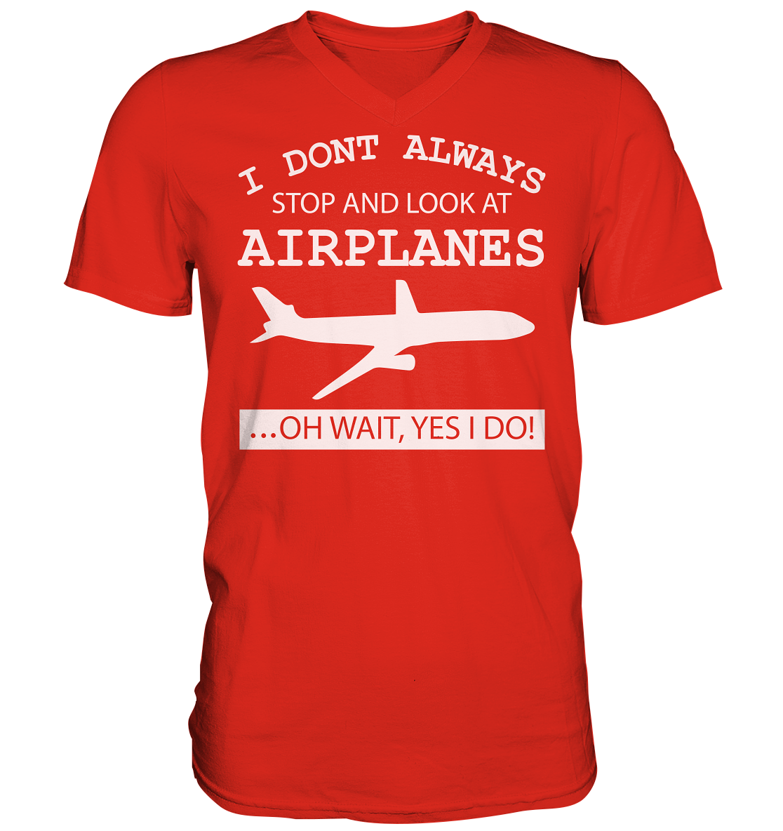 LOOK AT AIRPLANES - Mens V-Neck Shirt