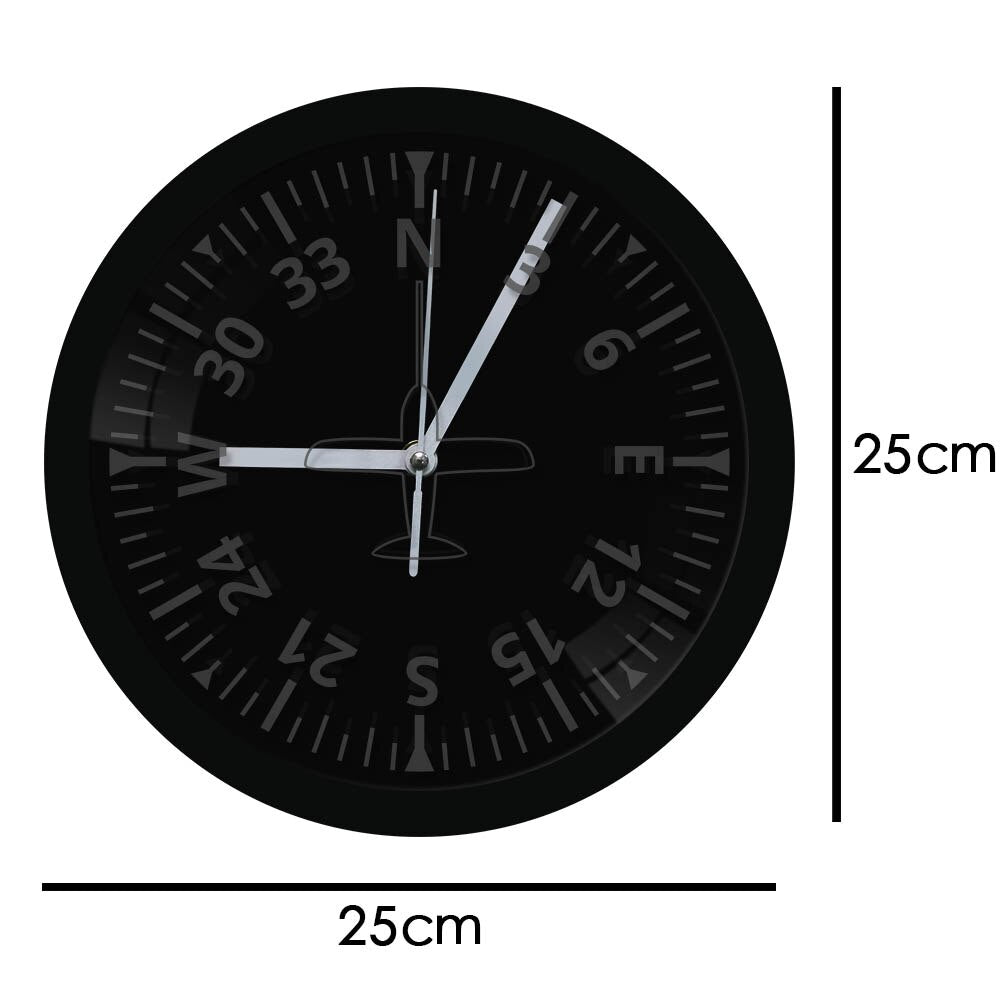 LED Wanduhr in Form eines Kompass